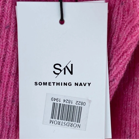 Something navy wool blend pink sweater size small - Picture 5 of 11